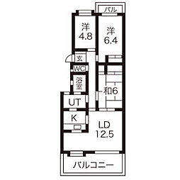 パーク・ノヴァ上社北 3LDKの間取図画像