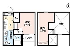 lapislazuli ワンルームの間取図画像