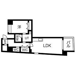 Nアパートメント 1LDKの間取図画像