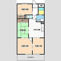 レジデンス光和3 4DKの間取図画像