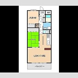 ポートシティ高木2 2LDKの間取図画像