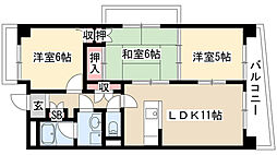 ヒルズ丸和 3LDKの間取図画像
