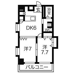 TRUSTY千代田 2LDKの間取図画像