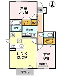セジュール大幸 2LDKの間取図画像