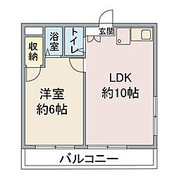 ヒルトップ平和ヶ丘 1LDKの間取図画像