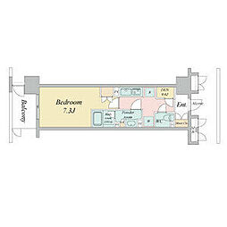 ラフィシア上前津 1Kの間取図画像