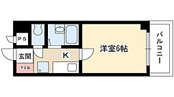 タウンコスモス 1Kの間取図画像