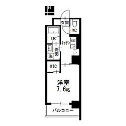 NISSYOBUILDING 1Kの間取図画像