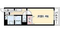 セントラルハイツ名古屋 1Kの間取図画像