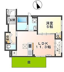 リアン・ソレイユ 1LDKの間取図画像