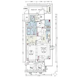 エステムコート名古屋新栄2アリーナ 1DKの間取図画像