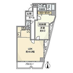 セトル亀島 2LDKの間取図画像