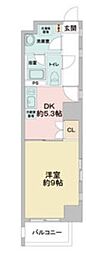 RESIDIA東桜 1DKの間取図画像