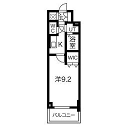 エスリード今池ルミナス 1Kの間取図画像