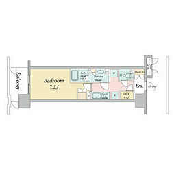 ラフィシア上前津 1Kの間取図画像