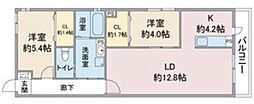 CELENEST高岳 2LDKの間取図画像