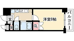 パルティール原駅前 1Kの間取図画像