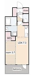 エステムコート名古屋TWINEAST 1DKの間取図画像