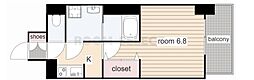 エスレジデンス鶴舞駅前 1Kの間取図画像