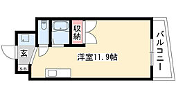 味仙ビル ワンルームの間取図画像