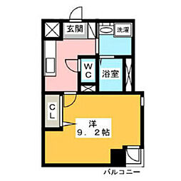ArtizA浅間町 1Kの間取図画像
