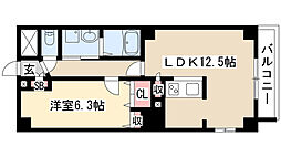 P-SQUAREShumoku 1LDKの間取図画像