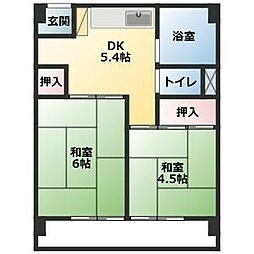 内山ビル 1LDKの間取図画像