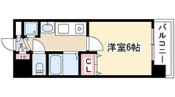 プレサンス鶴舞駅前ブリリアント 1Kの間取図画像