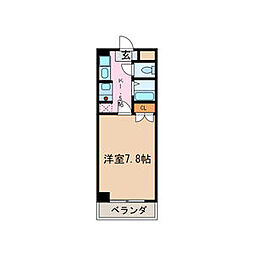 STプラザTOHATA 1Kの間取図画像