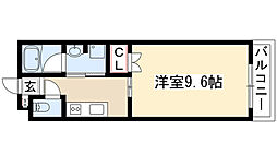 弥富通ライズ 1Kの間取図画像