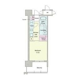 アデグランツ大須 1Kの間取図画像
