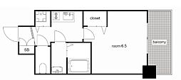 プレサンス大須プライマル 1Kの間取図画像