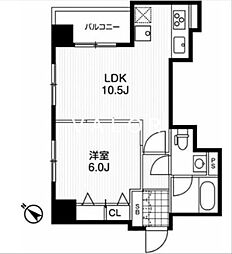 アーバンフラッツ町田 6階1LDKの間取り