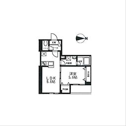 AQUA　アクア 2階1LDKの間取り