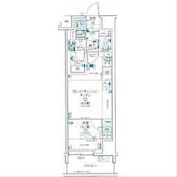 デュオステージ相模大野 1LDKの間取図画像