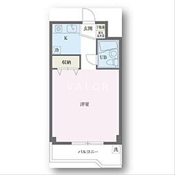 フォーラム共栄 1Kの間取図画像