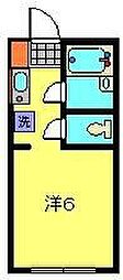 クレスト ワンルームの間取図画像