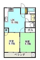ファミールS&S 2LDKの間取図画像