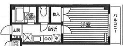ハイム京浜 1Kの間取図画像