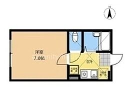 シティハイム中央林間 1Kの間取図画像