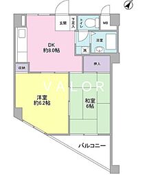 ハイツビクトリー 2DKの間取図画像