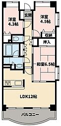 オリオンプラザ相模大野 3LDKの間取図画像