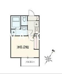 相模原市南区新磯野3丁目アパート 1Kの間取図画像