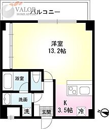 OZ-COURT 1Kの間取図画像