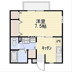 ブライズ南林間 1Kの間取図画像