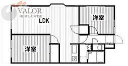 エクレールハル 2LDKの間取図画像