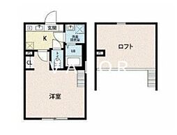 オラージュ町田 1Kの間取図画像