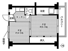 ビレッジハウス東大橋2号棟 0308 ｜ 茨城県石岡市東光台５丁目10-2（賃貸マンション2K・3階・28.98㎡） その2