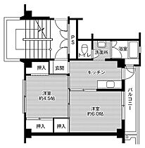 ビレッジハウス福野1号棟 0207 ｜ 富山県南砺市院林193（賃貸マンション2K・2階・33.54㎡） その2