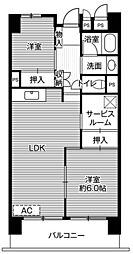 ビレッジハウス成田吾妻タワー 2SLDKの間取図画像